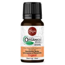 Óleo Essencial Orgânico Digest Lemongrass Manjericão Mandarina 100% Puro 10ml