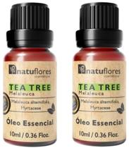 ÓLEO ESSENCIAL TEA TREE (MELALEUCA) 10ml NATUFLORES kit 2 und