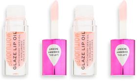 Óleo labial Revolution Beauty Glaze Hidratante Glam Pink 4,4 mL x2