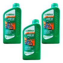 Óleo Lubrax Mineral 20W50 MOTO 4T - KIT 3 UNIDADES