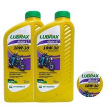 Óleo lubrax semissintético profissional moto 4t 10w30 kit 2 unidades