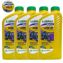 Óleo lubrax semissintético profissional moto 4t 10w30 kit 4 unidades