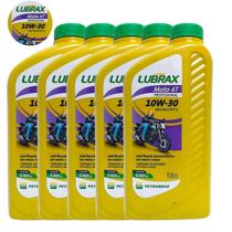 Óleo lubrax semissintético profissional moto 4t 10w30 kit 5 unidades