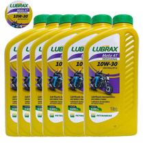 Óleo lubrax semissintético profissional moto 4t 10w30 kit 6 unidades