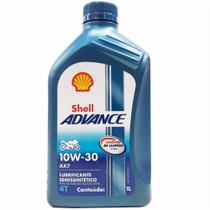 Óleo Lubrificante do Motor Shell Advance 4T AX7 10W30 Semissintético 1L