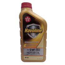 Óleo Lubrificante do Motor Texaco Havoline SAE 5W30 Semissintético API SN para Motores Flex 1L