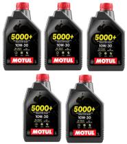 Óleo Lubrificante Motul 4t 10w30 5000 Semi Sintetico 1L 5 UNIDADES