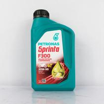 Óleo Lubrificante para Moto Original Petronas Sprinta F300 20W50 Mineral Motores 4 tempos API SL JASO MA2 1 Litro Proteção Antidesgaste