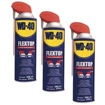 Óleo Lubrificante Spray Multiuso FlexTop 500 ML Industrial Bico Inteligente 3 Unidades WD40