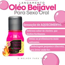 Óleo Massageador Beijável Para Sexo Oral Sensação Esquenta Sabor Chiclete Hot 15ml La Pimienta