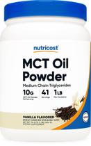 Óleo MCT em pó Nutricost Premium 454g sabor baunilha Keto