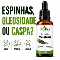 Óleo melaleuca 100% puro tratamento acne, fungos, irritações de pele e caspa - Bioilha Óleo melaleuca 100% puro tratamento acne, fungos, irritações de pele e caspa - Bioilha
