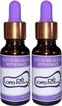 ÓLEO MELALEUCA ANTI FUNGOS 100% NATURAL SPA DOS PÉS 15ml - LORE PÉ Kit 2und