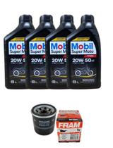 Óleo Mobil 20W50 4T Sl 4L + Filtro De Oleo Fram Ph 6017