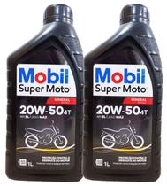 Óleo Mobil 20w50 Mineral Super Moto 4 Tempos 2 Litros Óleo Mobil 20w50 Mineral Super Moto 4 Tempos 2 Litros