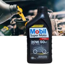 Óleo Mobil Lubrificante 20w50 Super Moto Preto 4t 1 Litro