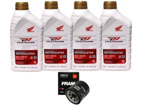 Óleo Motor Honda 10w30+filtro Óleo Fram Nc 750x Kit 4 Lts