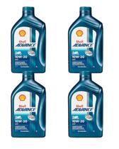 Óleo Motor Moto Shell Advance Ax7 10w30 Semissintetico 4 Litros