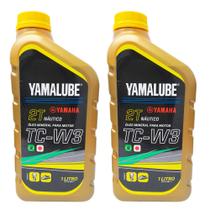 Óleo Motores de Popa 2 Tempos Yamalube TCW3 1 Litro Kit Com 2 Litros