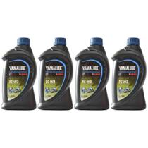 Óleo Motores de Popa 2 Tempos Yamalube TCW3 1 Litro Kit Com 4 Litros