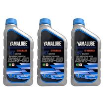 Óleo Motores de Popa 4 Tempos Yamalube 20w50 1 Litro Kit Com 3 Litros