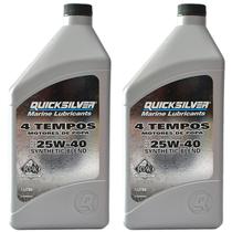 Óleo Motores de Popa 4T Quicksilver 25W40 1 Litro Kit C/2 Óleo Motores de Popa 4T Quicksilver 25W40 1 Litro Kit C/2