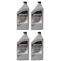 Óleo Motores de Popa 4T Quicksilver 25W40 1 Litro Kit C/4