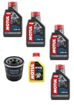 Óleo Motul 20W50 4L + Filtro Fram Ph6017 + 2 Litros Motocool