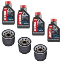 Óleo Motul 20W50 Mineral 4L + 03 Filtros Fram Ph6018 Suzuki