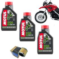 Óleo Motul 5100 15W50 3L + Filtro Oleo Ffc033 Bmw 650 Cs Gs