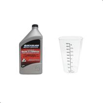 Óleo Náutico 2T Quicksilver TCW3 1 Litro + Copo Dosador