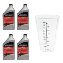 Óleo Náutico 2T Quicksilver TCW3 1L Kit C/4 + Copo Dosador