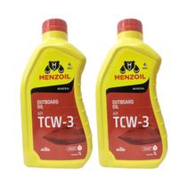 Óleo Náutico Menzoil TCW3 2 Tempos Todos Motores de Popa Kit Com 2 litros