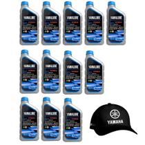 Óleo Náutico Yamalube 20w50 4T 1L Kit C/12 + Boné Yamaha