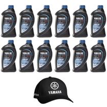 Óleo Náutico Yamalube 20w50 4T 1L Kit C/12 + Boné Yamaha