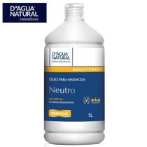 Oleo Neutro Para Massagem Corporal Profissional Sem Perfume Deslizamento Extremo Dagua Natural 1L