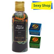 Óleo para Massagem Sensual Delírio Tropical Pêssego + Pomada Fogo do Dragão Hamamelis + Pomada Fogo do Dragão Ginseng Óleo para Massagem Sensual Delírio Tropical Pêssego + Pomada Fogo do Dragão Hamamelis + Pomada Fogo do Dragão Ginseng