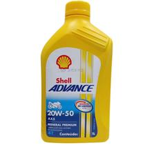 Óleo para Motocicleta Lubrificante do Motor Shell Advance AX5 4T 20W50 Mineral 1L Óleo para Motocicleta Lubrificante do Motor Shell Advance AX5 4T 20W50 Mineral 1L