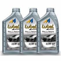 Óleo Para Motores 15W-40 API SL Semissintético Lubel 1 Litro - 3 Unidades