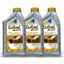 Óleo Para Motores 5W-40 API SN Plus Sintético Lubel 1 Litro - 3 Unidades