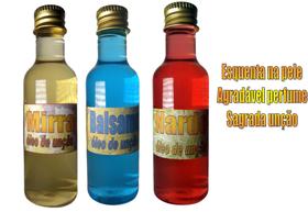 Óleo para ungir mirra balsamo e nardo 3 unidades 50 ml