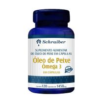 Óleo Peixe Omega 3 1000Mg 120 Cápsulas Schraiber