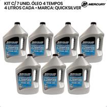 Óleo Quicksilver 25w40 4t Mercruiser Gas Galão 4L Kit C/7