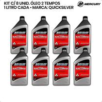 Óleo Quicksilver Tcw3 2 Tempos 1 Litro Kit C/8