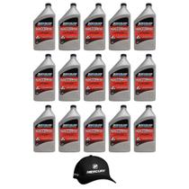 Óleo Quicksilver TCW3 Orig 1 Litro Kit C/15 + Boné Mercury