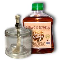 Óleo Repelente 1x250ml + Lamparina de Vidro Decorativa 100ml