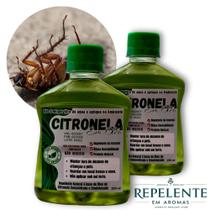 Óleo - Repelente de Citronela Concentrado - 2 x 250ml rende 100 Litros de Repelente de Ambientes