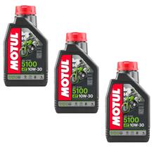 Oleo Semissintetico Motor Motos Motul 5100 10w-30 Api Sl Sj Sh Sg Honda Lead 110 Pcx 150 Titan Fan Cargo Start Injeção Cb 500 Cb 600 Hornet - 3 Litros