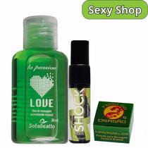 Óleo Shock Plus Menta + Love Hot Menta + Fogo do Dragão Hamamélis Óleo Shock Plus Menta + Love Hot Menta + Fogo do Dragão Hamamélis