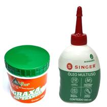 Óleo Singer 100ml Mais Graxa Branca Siliflex Para Máquina De Costura Óleo Singer 100ml Mais Graxa Branca Siliflex Para Máquina De Costura